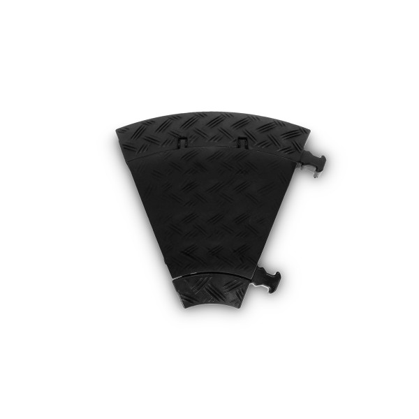 Defender MINI C MK2 | RIGHT | BLACK - Kabelbrücke 3 Kanäle | schwarz | 45° Bogen rechts | mittlere B