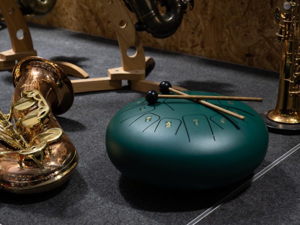 DIMAVERY TD-12 Steel Tongue Drum, grün