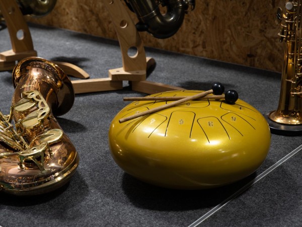 DIMAVERY TD-12 Steel Tongue Drum, gold