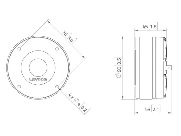 LAVOCE DF10.14-16 1 Zoll Kompressionstreiber, Ferrit