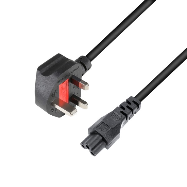 Adam Hall Cables 3 STAR PTD 0150 UK - Kaltgerätekabel UK | IEC C5 x BS1363/A | 1,5 m