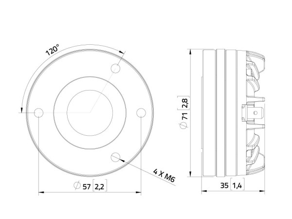 LAVOCE DN10.143 1 Zoll Kompressionstreiber, Neodym