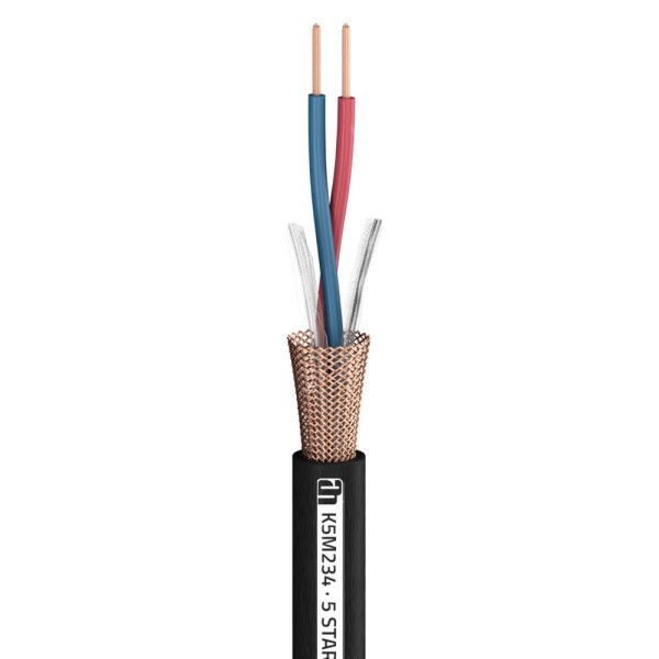 Adam Hall Cables 5 STAR MICROPHONE 234 PUR - Mikrofonkabel | 0,34 mm² AWG22 mit PUR Mantel | 100 m