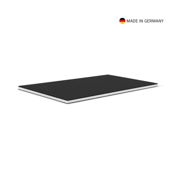 Adam Hall Hardware 0594SCBWB - Adam Hall SolidCore® PP Platte schwarz, weißer Kern, 9 mm, 2500 x 125