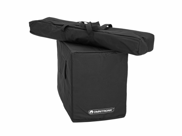 OMNITRONIC Set ROD-1283 Aktives Säulensystem + Boxenhochständer + Cover Set