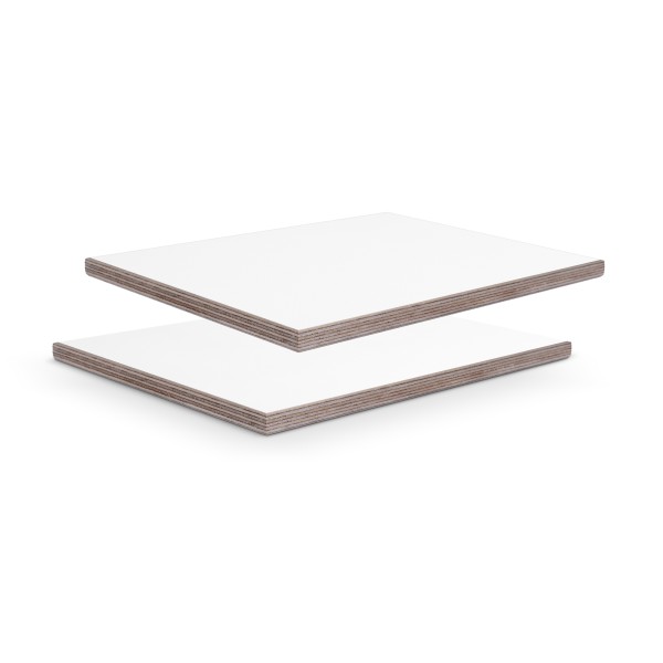 Adam Hall Hardware 067LW - 6,5mm Birke Phenolharz mit weißer Lederoptik Struktur, 2500mm x 1250mm