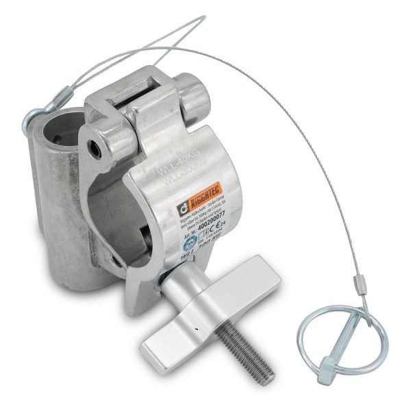 RIGGATEC Truss Clamp | silver | WLL 300kg - zur Verwendung mit 28mm TV-Zapfen & 16mm Spigot | 48-51m