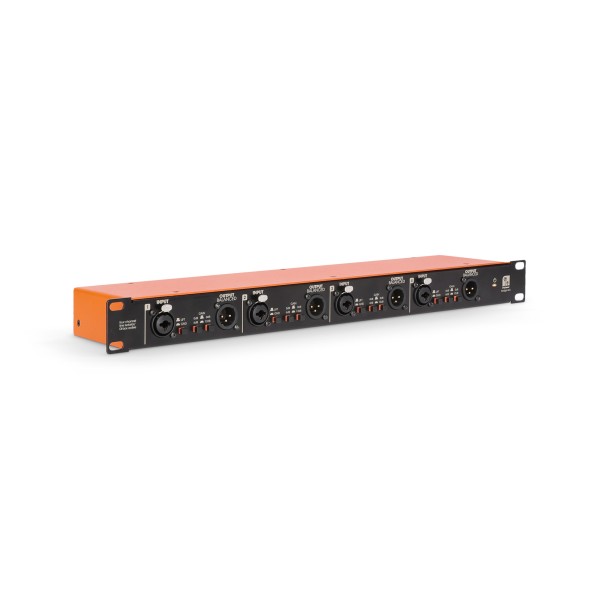 Palmer BRIDGE 4A+ - 4-kanalige, aktive DI-Box/Line-Isolation-Box im 19"-Rackformat