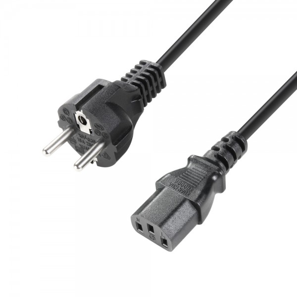 Adam Hall Cables 8101 KA 0150 - Kaltgerätekabel CEE 7/7 - C13 1,5 m