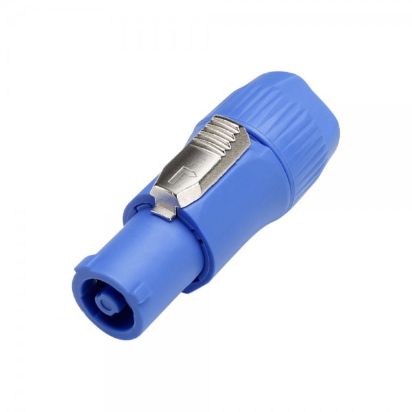 Adam Hall Connectors 7923 V2 - Kabelbuchse mit Verriegelung, Power-In, Schraubanschlüsse, blau