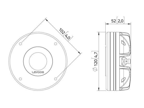 LAVOCE DN14.301T 1,4 Zoll Kompressionstreiber, Neodym