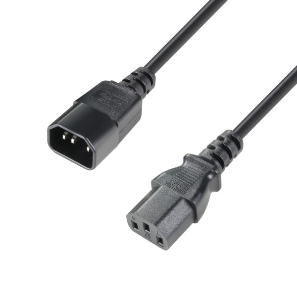 Adam Hall Cables 3 STAR PLK 0100 - Netzkabel IEC C13 x C14 3 x 0,75 mm² | 1 m