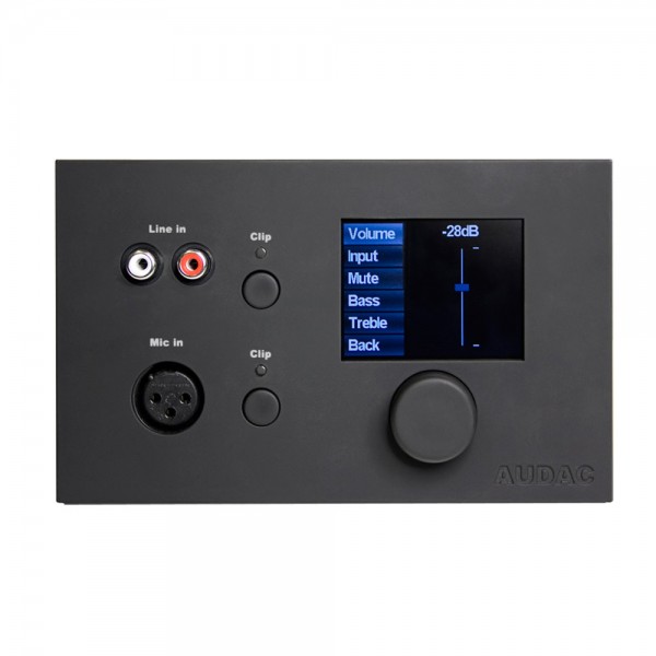 Audac DW 5066 B - All-In-One Wand Einbau Controller schwarz für AUM2 Audio Matrix