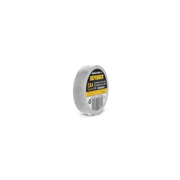 Defender EXA-TAPE® ISO S 19 - PVC Isolierband / Zumbel | silber/grau | 19 mm x 33 m