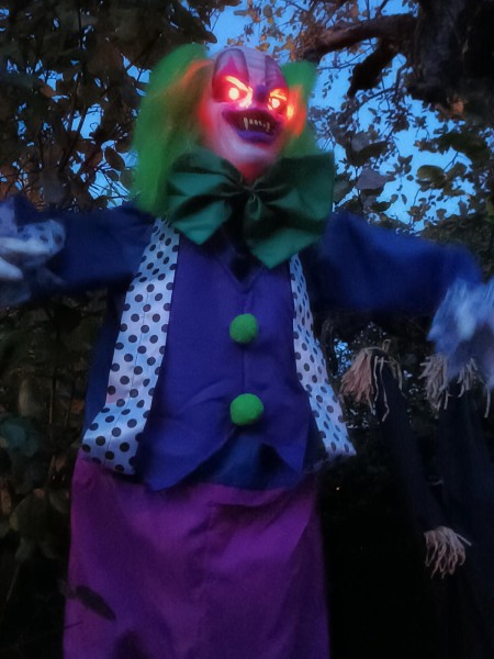 EUROPALMS Halloween Figur Clown Charly, animiert, 164cm