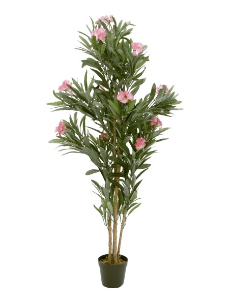 EUROPALMS Oleanderbaum, Kunstpflanze, rosa, 150 cm