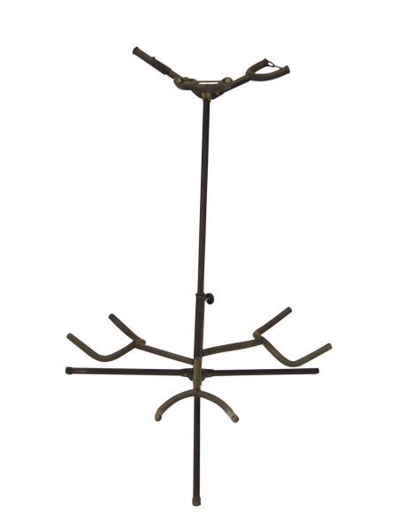 DIMAVERY Gitarrenständer 3-fach, schwarz