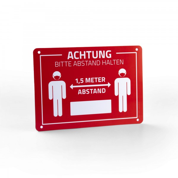 Adam Hall Hardware 88001 COR DE - Hinweisschild 177x127mm "Abstand halten" Deutsch