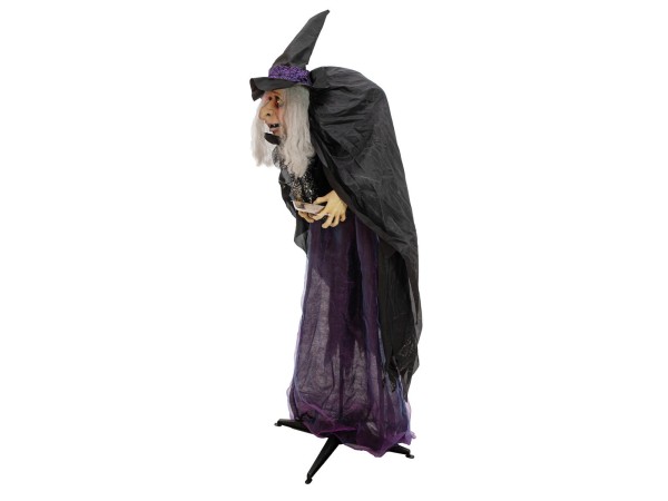 EUROPALMS Halloween Figur Hexe Marie, animiert, 180cm