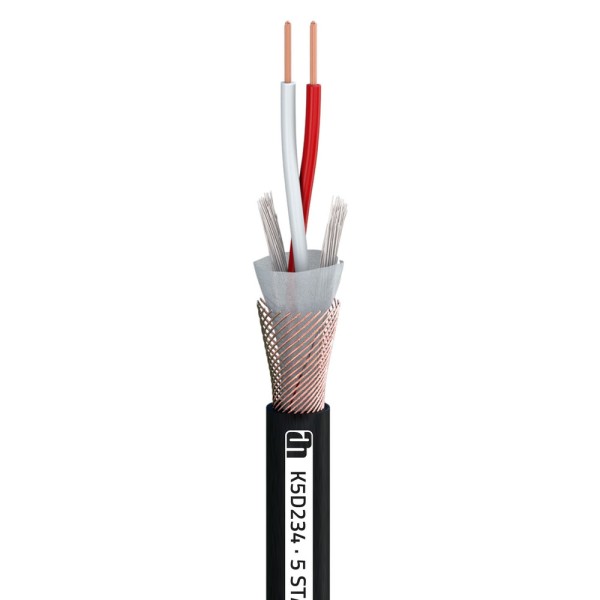 Adam Hall Cables 5 STAR DMX 234 PUR - DMX AES/EBU Kabel | 0,34 mm² AWG22 mit PUR Mantel | 100 m
