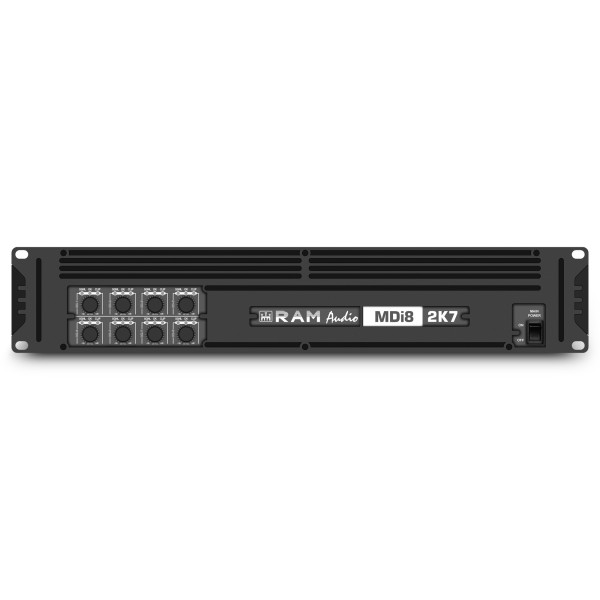 Ram Audio MDi8-2K7 D S/X - 8 Kanal Verstärker 8 x 340W 4 Ohm mit Speakon/XLR und Dante