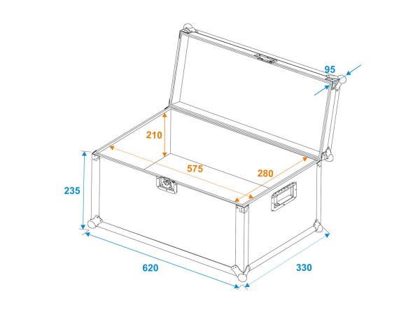 ROADINGER Universal-Transport-Case 60x30x30cm