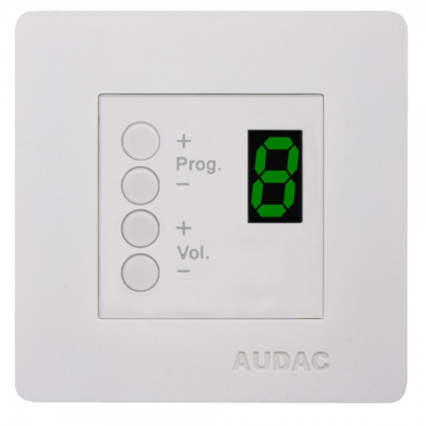 Audac DW 3020 W - 8 Zonen Wall Panel Controller weiß für AUR2 Audio Matrix