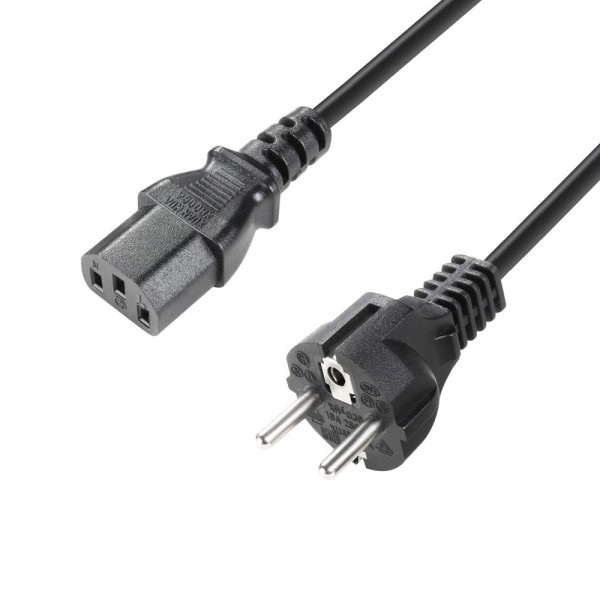 Adam Hall Cables 4 STAR PKD 0100 - Netzkabel IEC C13 auf Schuko, 1 m