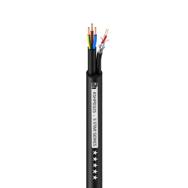 Adam Hall Cables 5 STAR HYBRID POWER DMX 325 - Hybridkabel | Netz & DMX | 3 x 2,5 mm² & 2 x 0,34 mm²