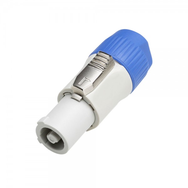 Adam Hall Connectors 7924 V2 - Kabelbuchse mit Verriegelung, Power-Out, Schraubanschlüsse, blau/grau
