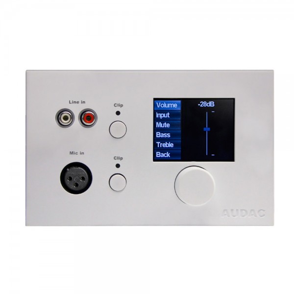 Audac DW 5066 W - All-In-One Wand Einbau Controller weiß für AUM2 Audio Matrix