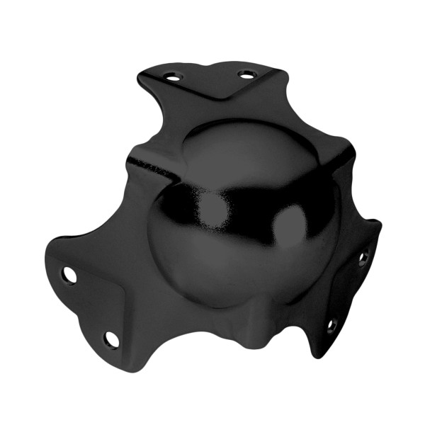 Adam Hall Hardware 41046 BLK - Kugelecke groß, dreischenklig gekröpft, 35 mm, 6-Loch, schwarz