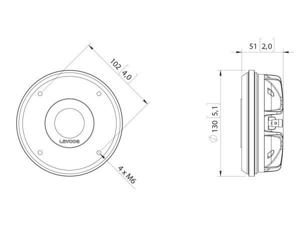 LAVOCE DN14.300TK 1,4 Zoll Kompressionstreiber, Neodym