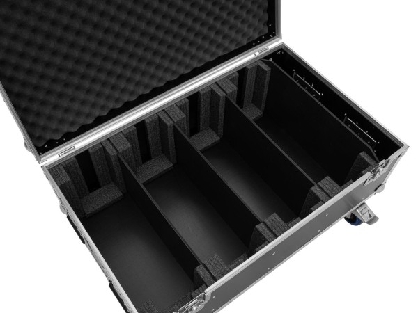ROADINGER Flightcase 4x LED PMB-4 COB QCL mit Rollen
