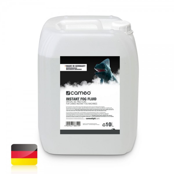 Cameo INSTANT FOG FLUID 10L - Spezielles ölfreies Nebelfluid für Cameo INSTANT Nebelmaschinen 10 L