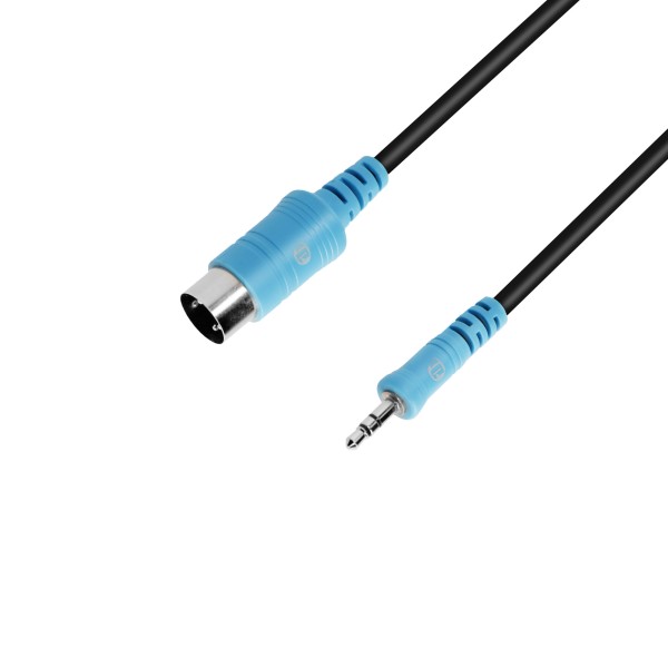 Adam Hall Cables 3 STAR BW MIDI 0090 - TRS/MIDI Kabel Miniklinke TRS x MIDI 5-Pol | 0,9 m