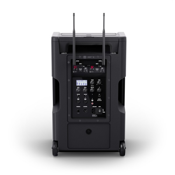 LD Systems ANNY® 10 HHD 2 B6 - 10" Mobiler Bluetooth® PA-Lautsprecher mit Akku, Mixer und 2x Funkmik